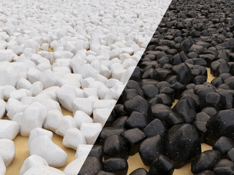 cobblestone white sand gravel gravel