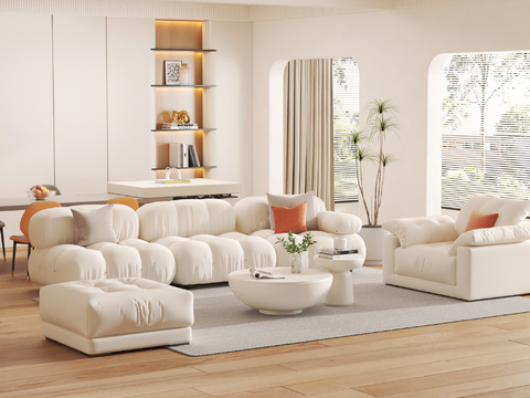 Cream Style three sofa