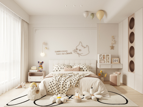 Cream Style kids Bedroom daughter room