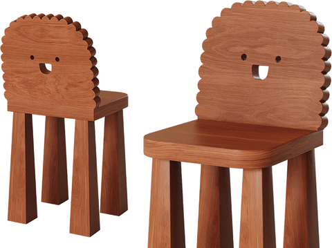 Middle Style Children's Chair Dining Chair Wooden Chair