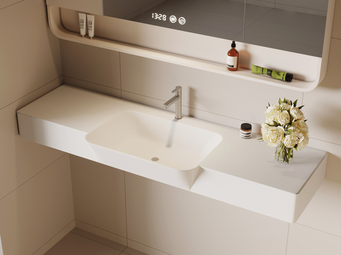 Modern wash basin, integrated basin