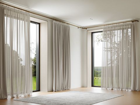 modern roman rod curtain gauze curtain