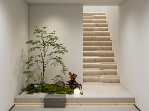 Modern stairwell staircase landscape