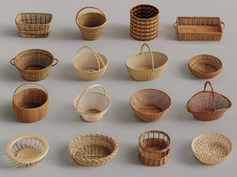 Quiet Rattan Storage Basket Weaving Basket Rattan Basket