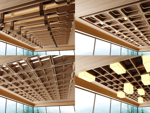 Chinese Style Solid Wood Ceiling Modeling Ceiling