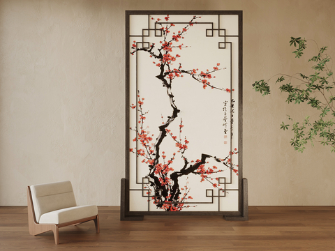 Neo-Chinese Style wooden partition