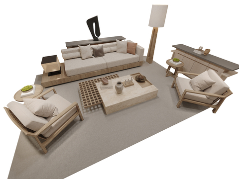 Log Style Sectional Sofa