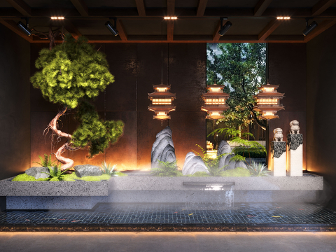 Neo-Chinese Style Interior Landscape Landscaping