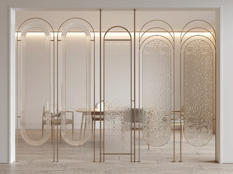 Modern glass partition