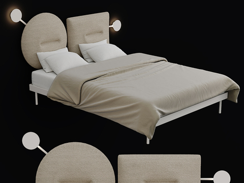 Caccaro modern fabric bed double bed