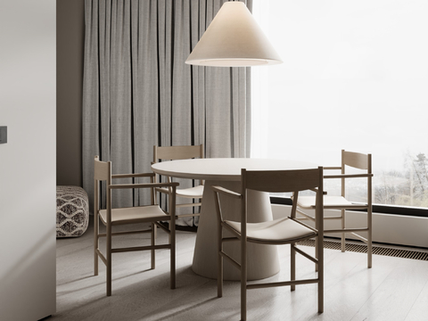 Nordic Dining Table and Chair Round Dining Table