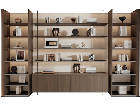 Affordable Luxury Style Open Bookcase Bookshelf Display Cabinet