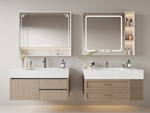 modern bathroom cabinet washstand bathroom mirror