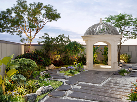 Modern Courtyard Garden Courtyard View