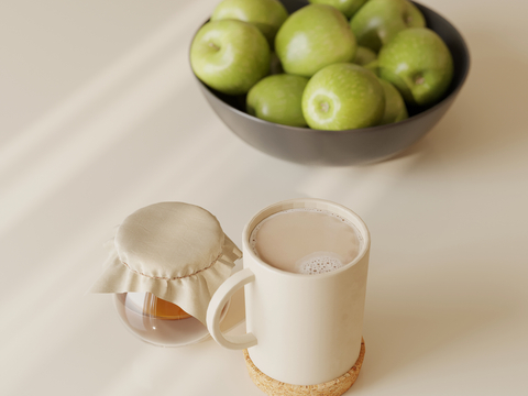 Modern Fruit Plate Coffee Cup Fruit