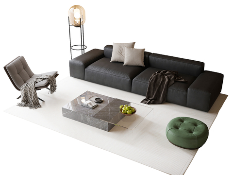 Modern Leather Sofa Sectional Sofa