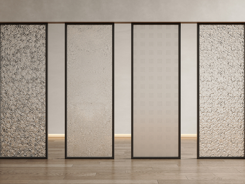 Modern frosted glass glass partition