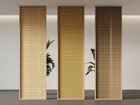 Wabi-sabi Style partition rattan partition