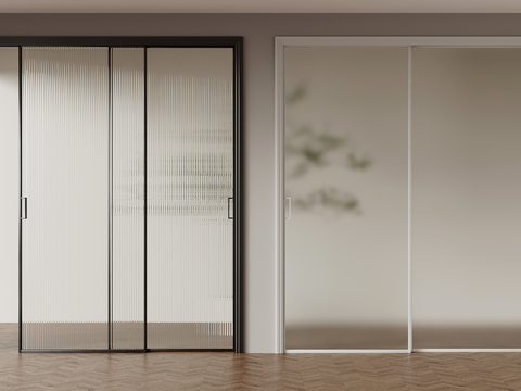 Modern sliding door Changhong glass door oil sand glass door