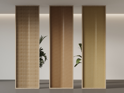 Wabi-sabi Style partition rattan partition