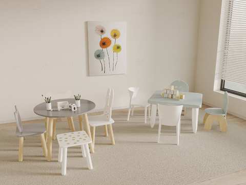 Modern Children's Table and Chair Toy Stationery