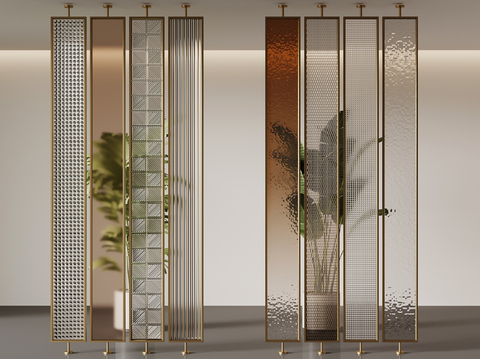 Modern glass partition