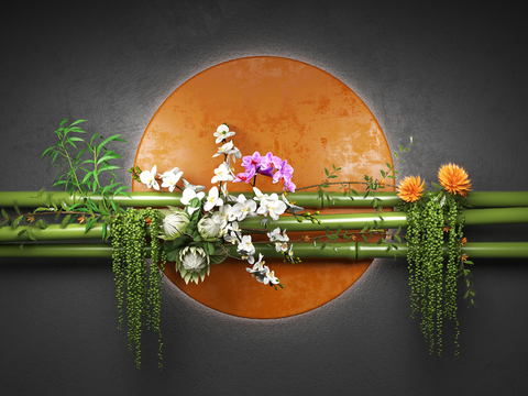 Neo-Chinese Style Bamboo Wall Decoration