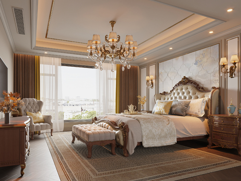 European-style master bedroom