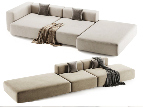 Tuo Divano Cream Style Multiplayer Sofa Modular Sofa Stitching Sofa