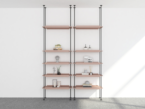 Modern Bookshelf Decorative Frame Steel Strip Bookshelf