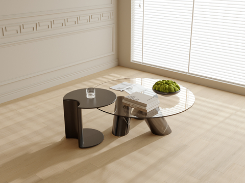 Modern round coffee table