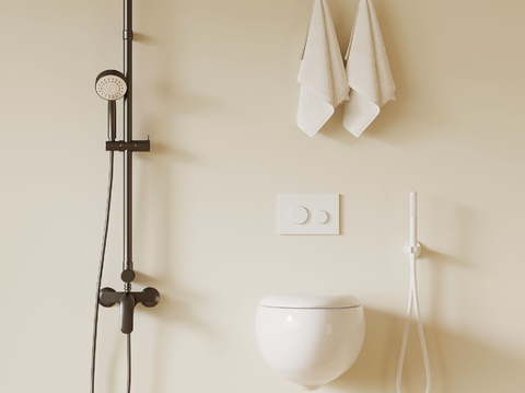 Modern Shower Shower Toilet Towel Rack