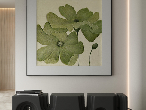 Quiet Decorative Painting Lotus Leaf Hanging Painting Oil Painting