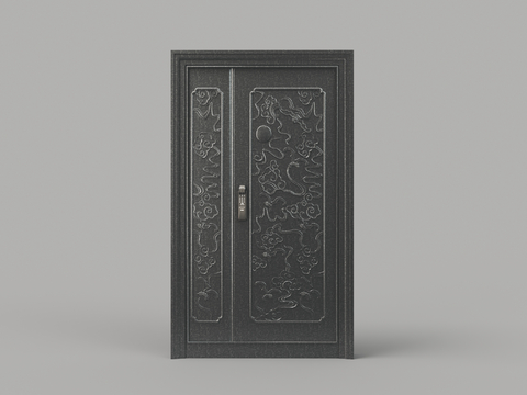 European-style carved door entrance door galvanized door password door