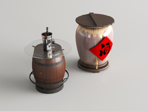 Wine Supplies Wine Barrel Wooden Barrel Ceramic Wine Barrel Water Bucket