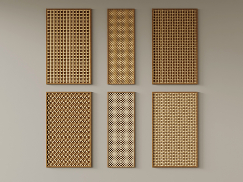 Rattan door panel