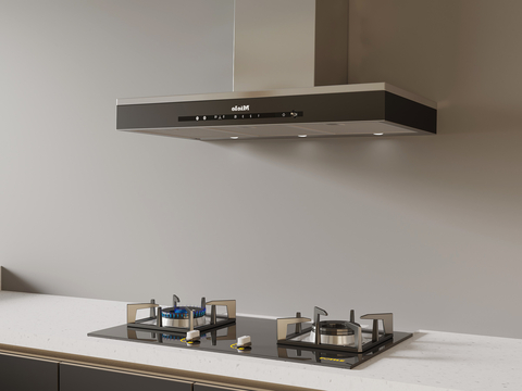 Modern stove range hood