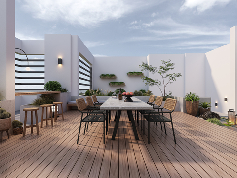 Modern Balcony Terrace Roof Garden