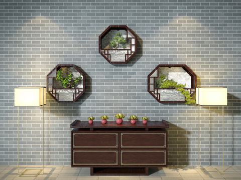 Neo-Chinese Style Window Grillage Wall Decorations