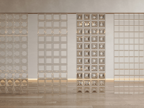 Glass brick partition wall transparent brick