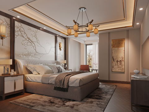 New Chinese Master Bedroom