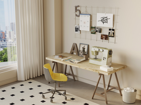 Modern desk and chair workbench