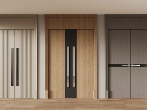 Modern Wooden Door Interior Door Double Opening Door