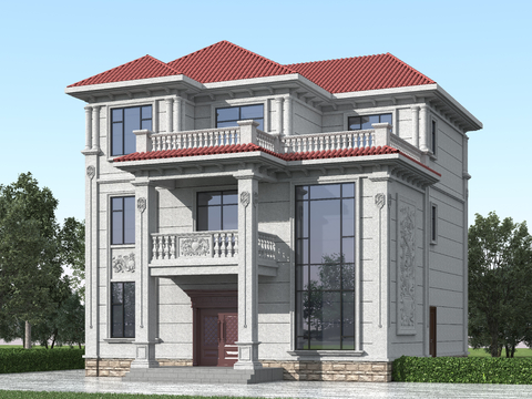 European-style single-family villa appearance