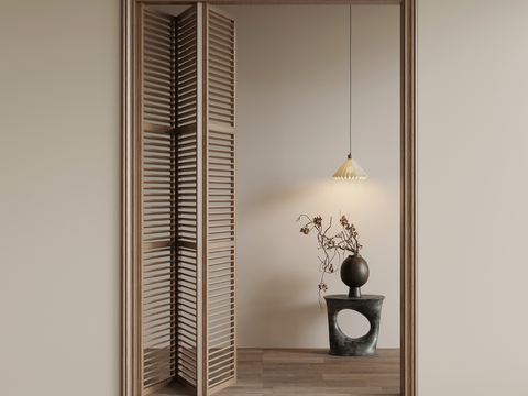 Mid-century Style folding door grille door partition door