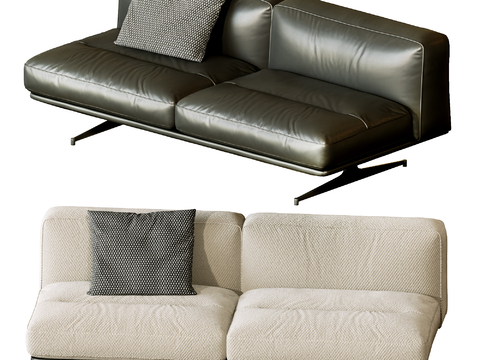 modern double sofa leather sofa