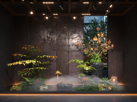 Neo-Chinese Style interior landscape landscape plants