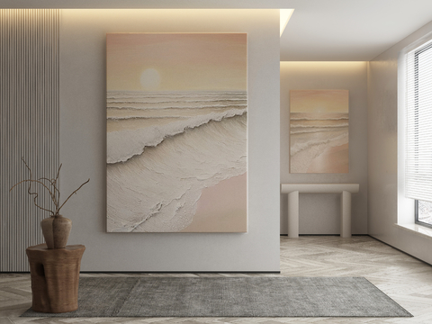 Modern Decorative Painting Oil Painting Waves Hanging Painting