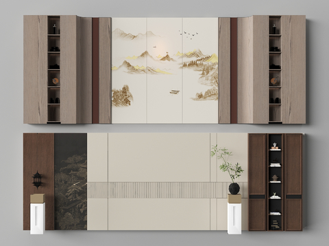 New Chinese Wall decoration cabinet