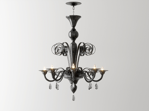 European-style multi-head chandelier